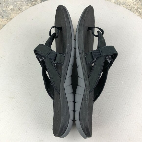 Merrell Womens Size 7 Siren Wrap Q2 Black Hook & Loop Slip On Flip Flops Sandals - Picture 8 of 14